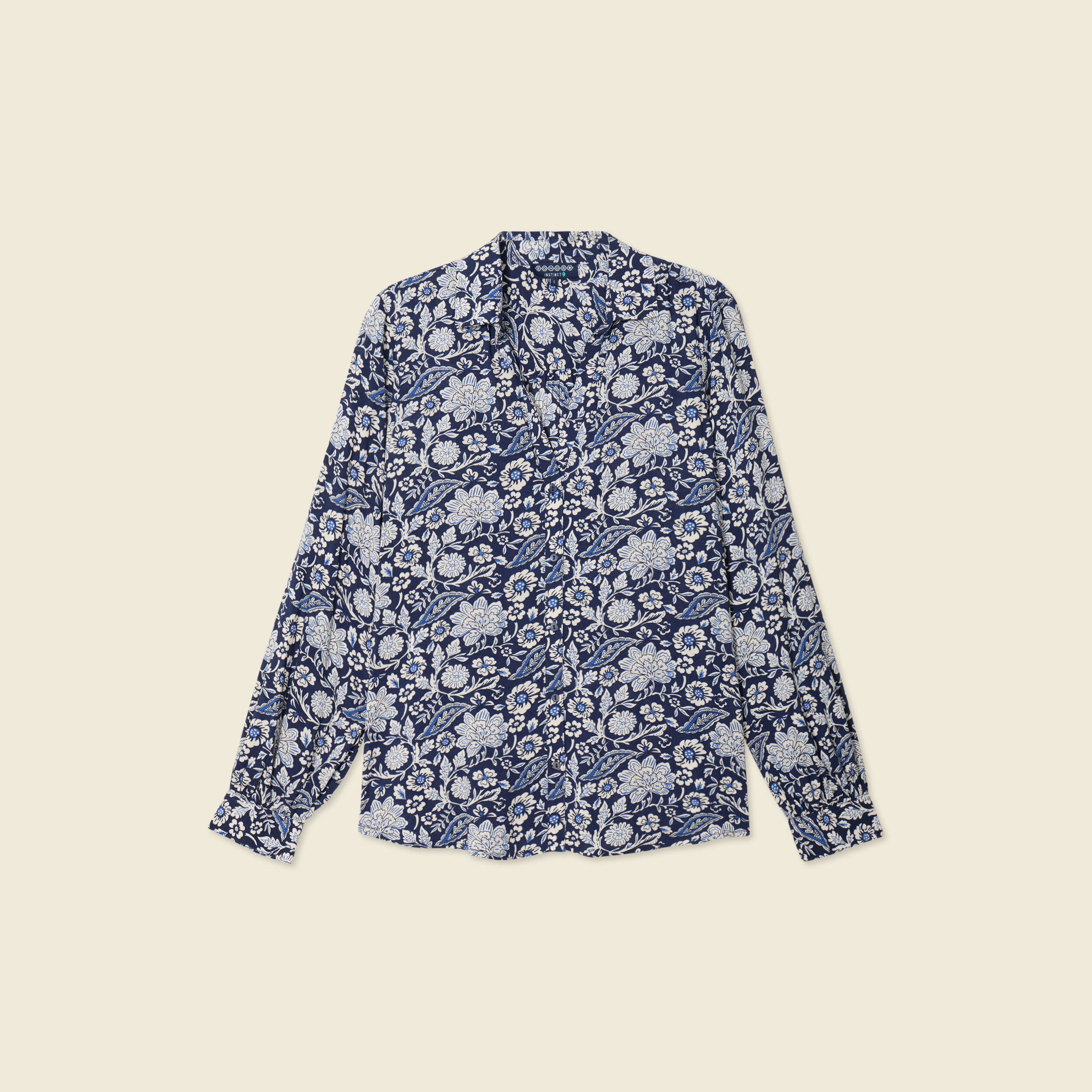 chemise manches longues fluide bleu marine femme Chemise manches longues fluide bleu marine femme