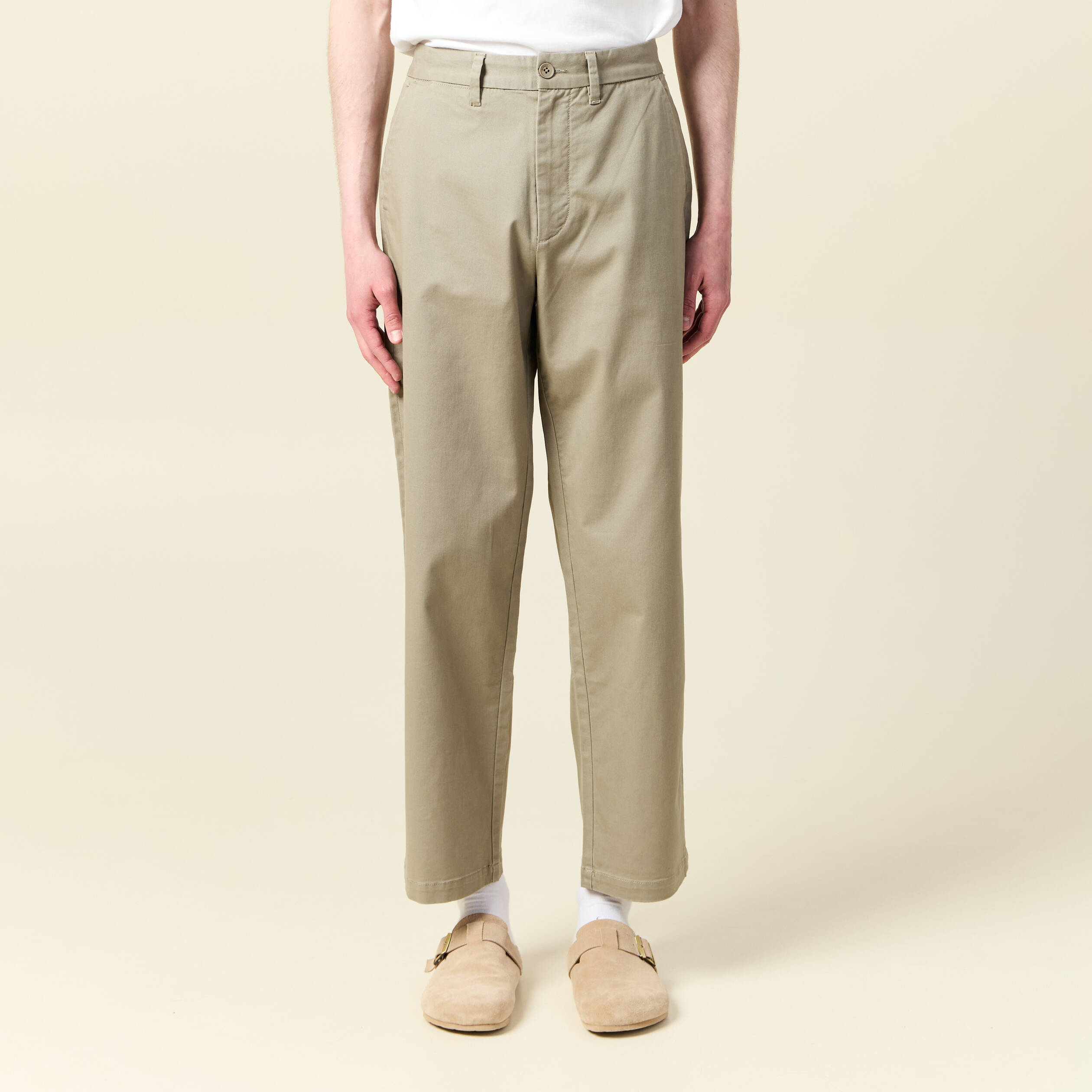 chino coupe straight vert kaki homme Chino coupe straight vert kaki homme