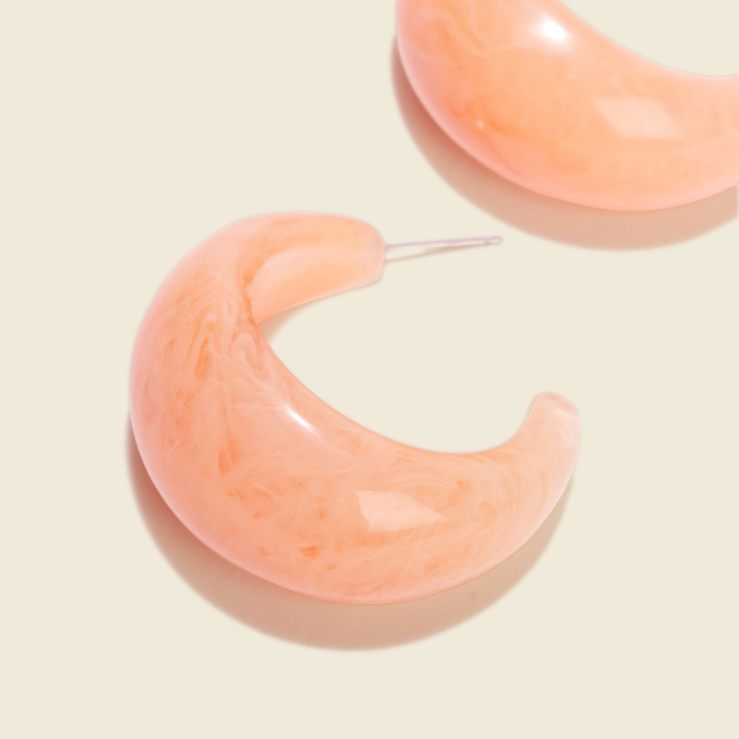 boucles doreilles creoles orange clair femme Boucles d'oreilles créoles orange clair femme