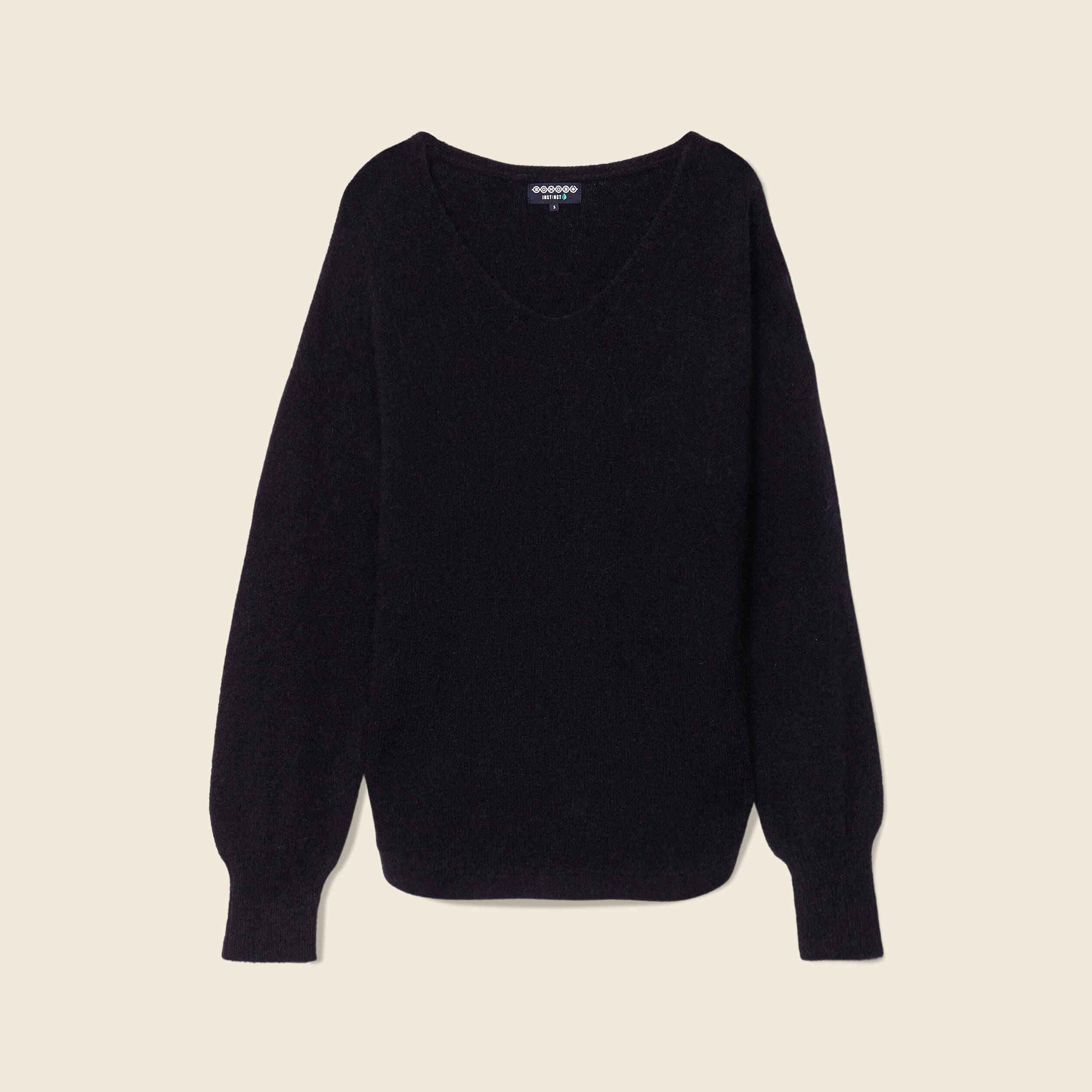 Pull éco-responsable noir femme
