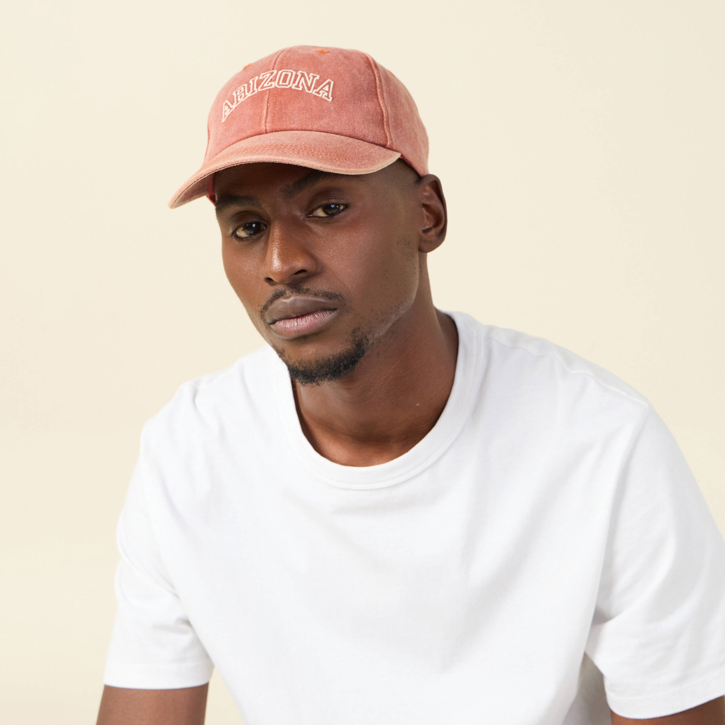 casquette brodee marron cognac homme Casquette brodée marron cognac homme
