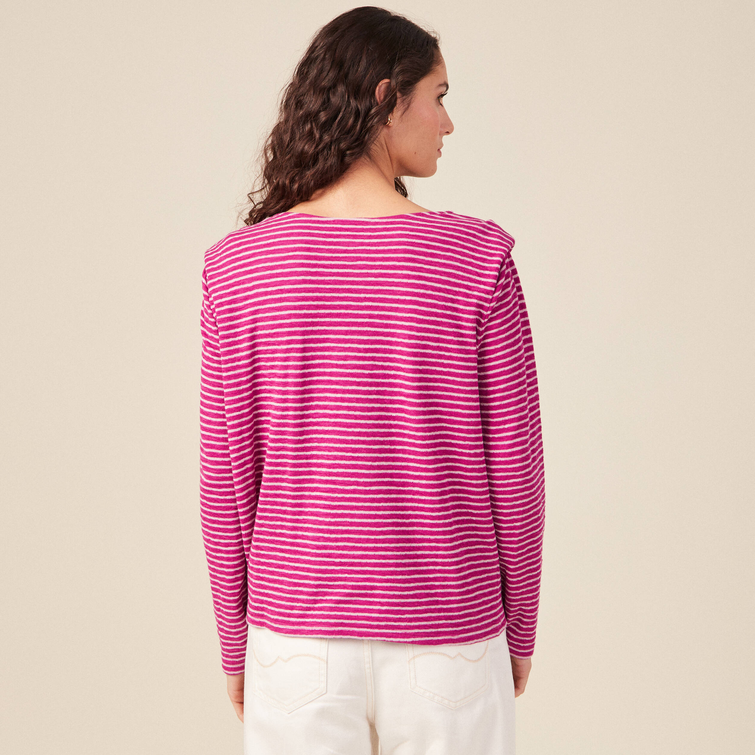 t shirt manches longues violet clair femme T-shirt manches longues violet clair femme