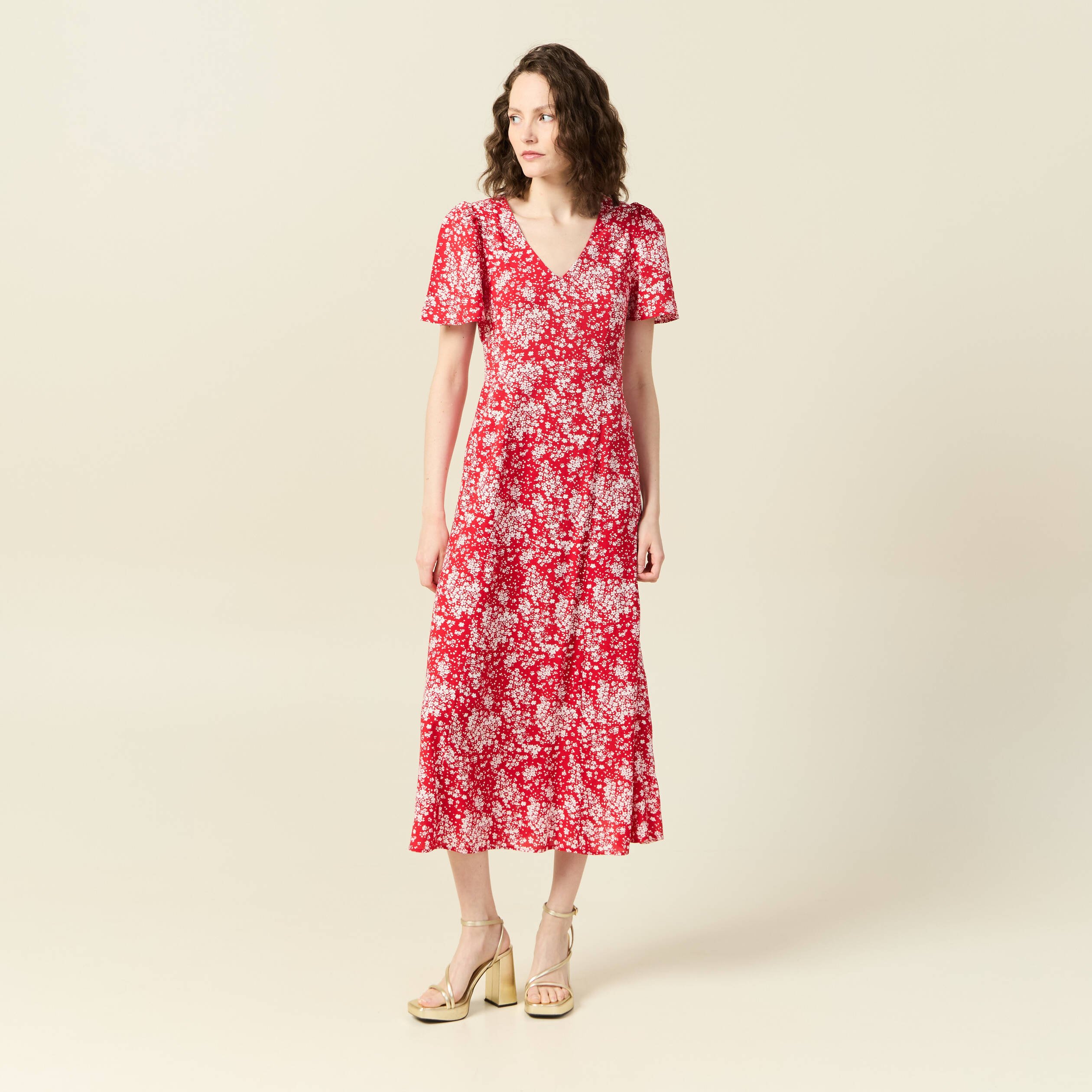 robe longue eco responsable rouge femme Robe longue éco-responsable rouge femme