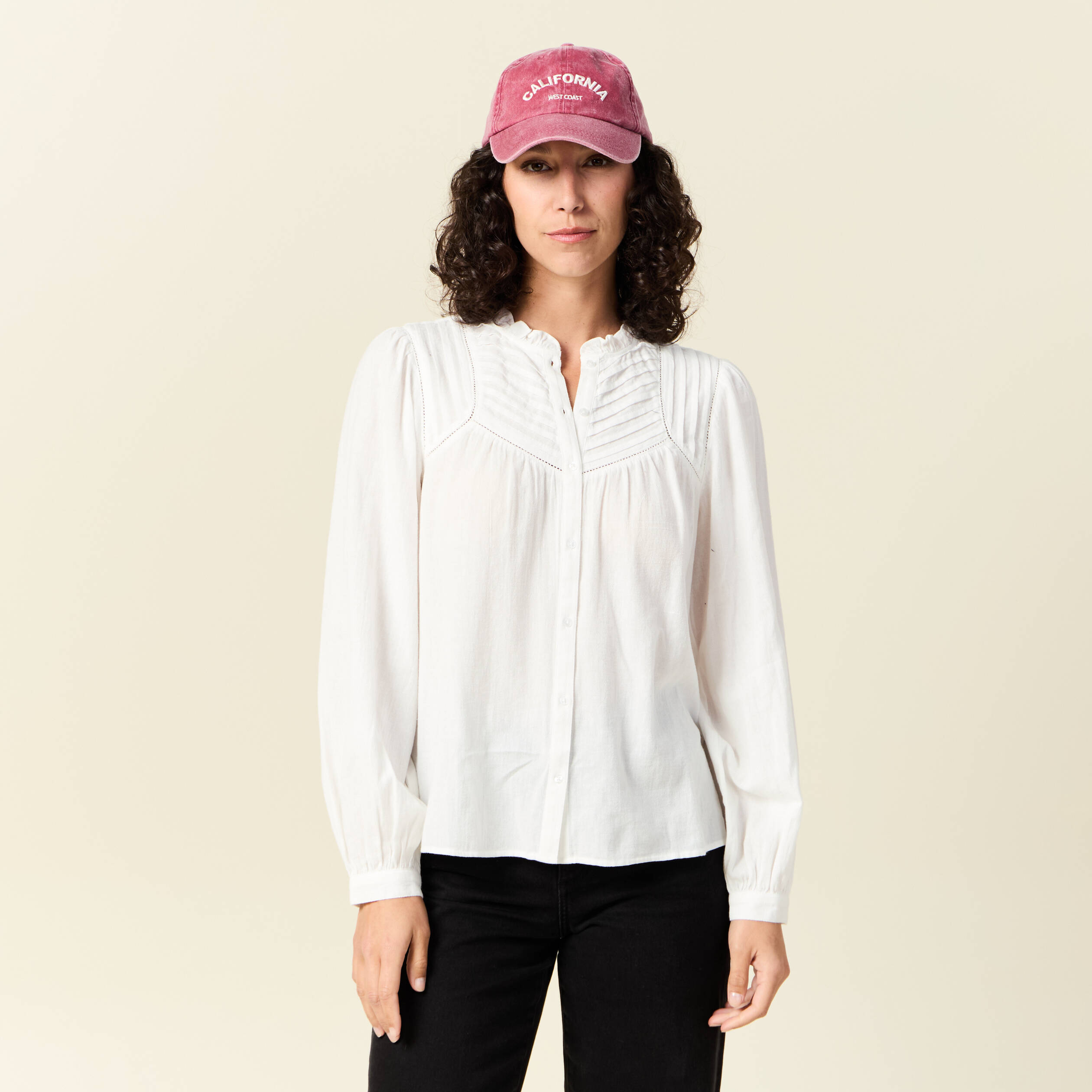 chemise manches longues ecru femme Chemise manches longues ecru femme