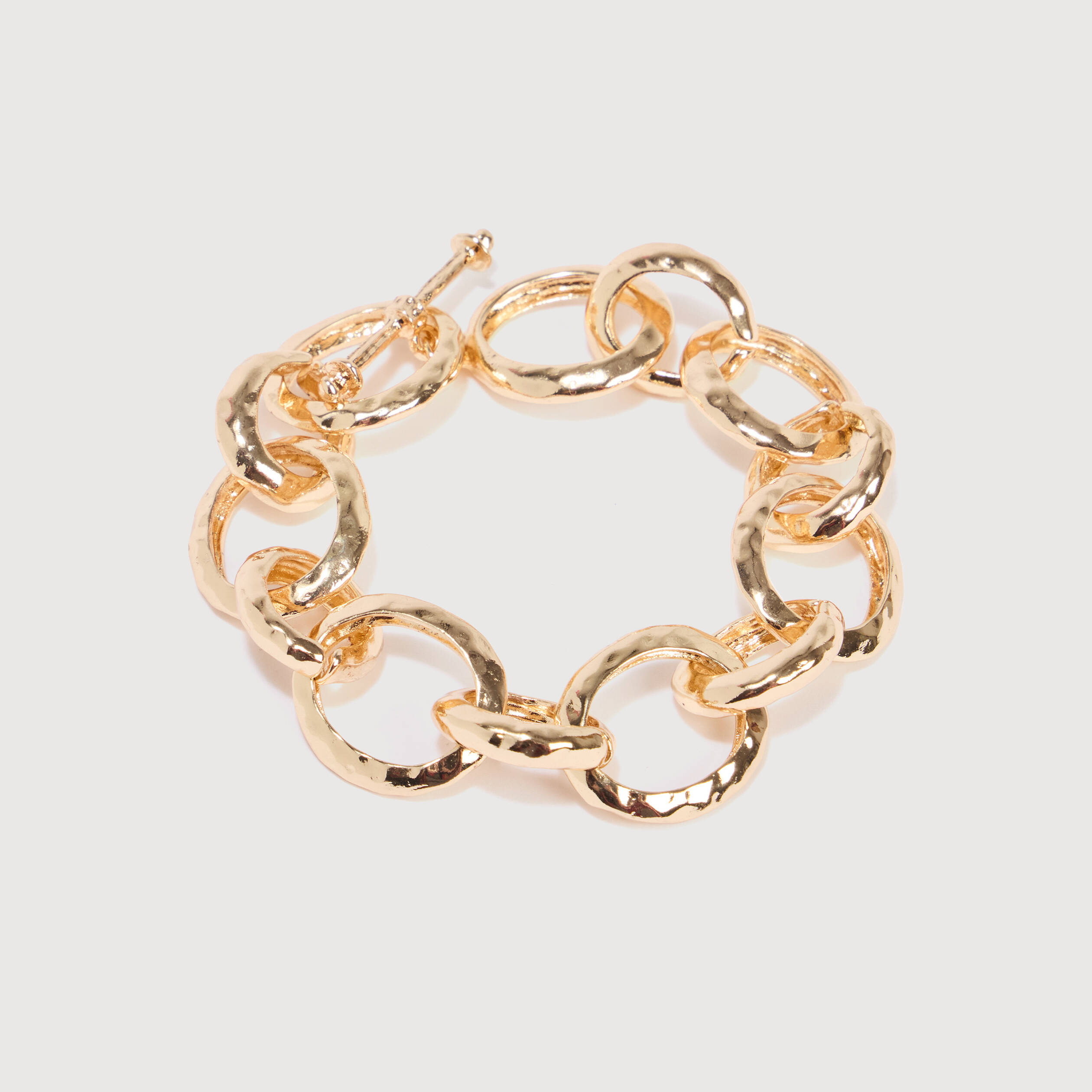 Bracelet avec cha&icirc;ne couleur or femme