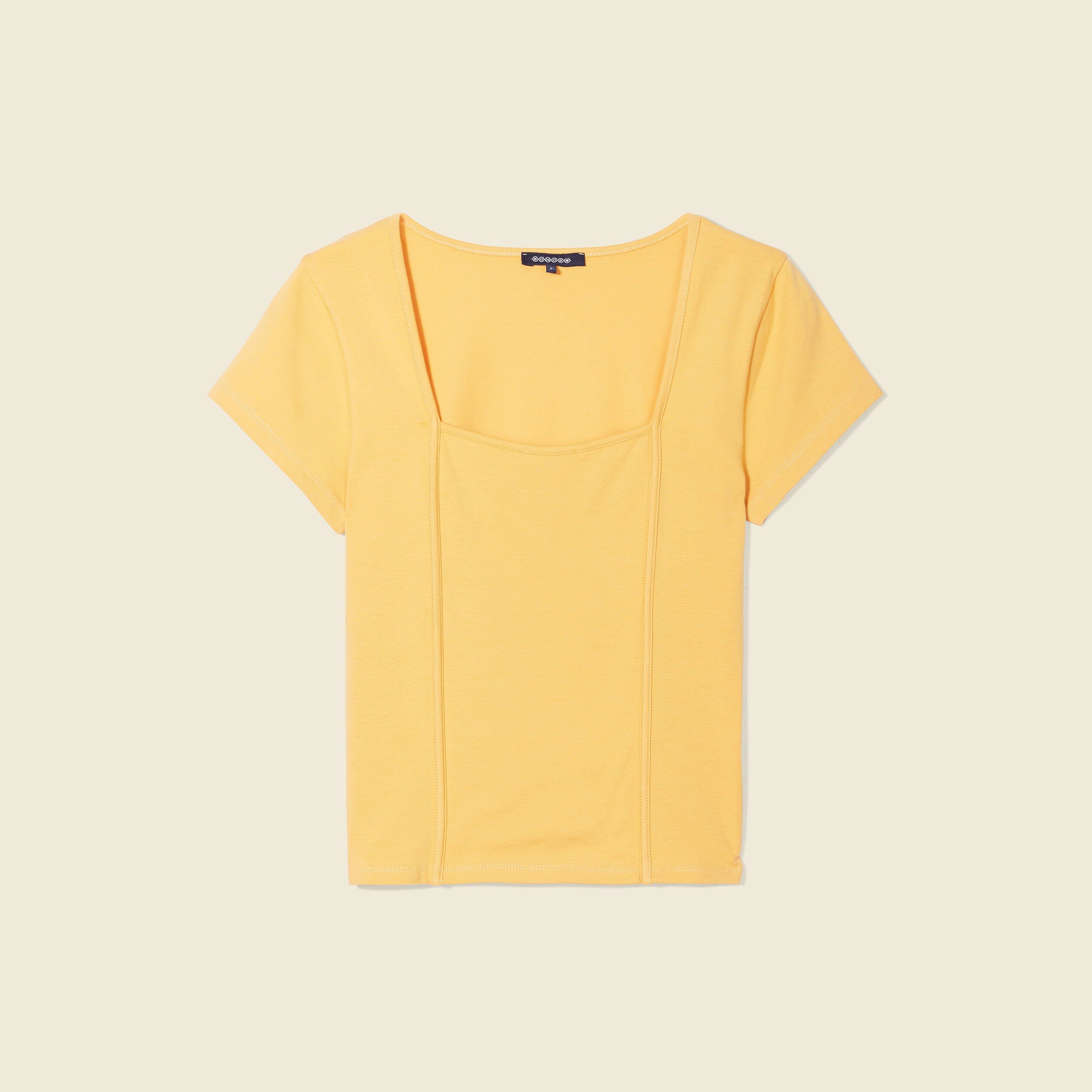 t shirt manches courtes jaune femme T-shirt manches courtes jaune femme