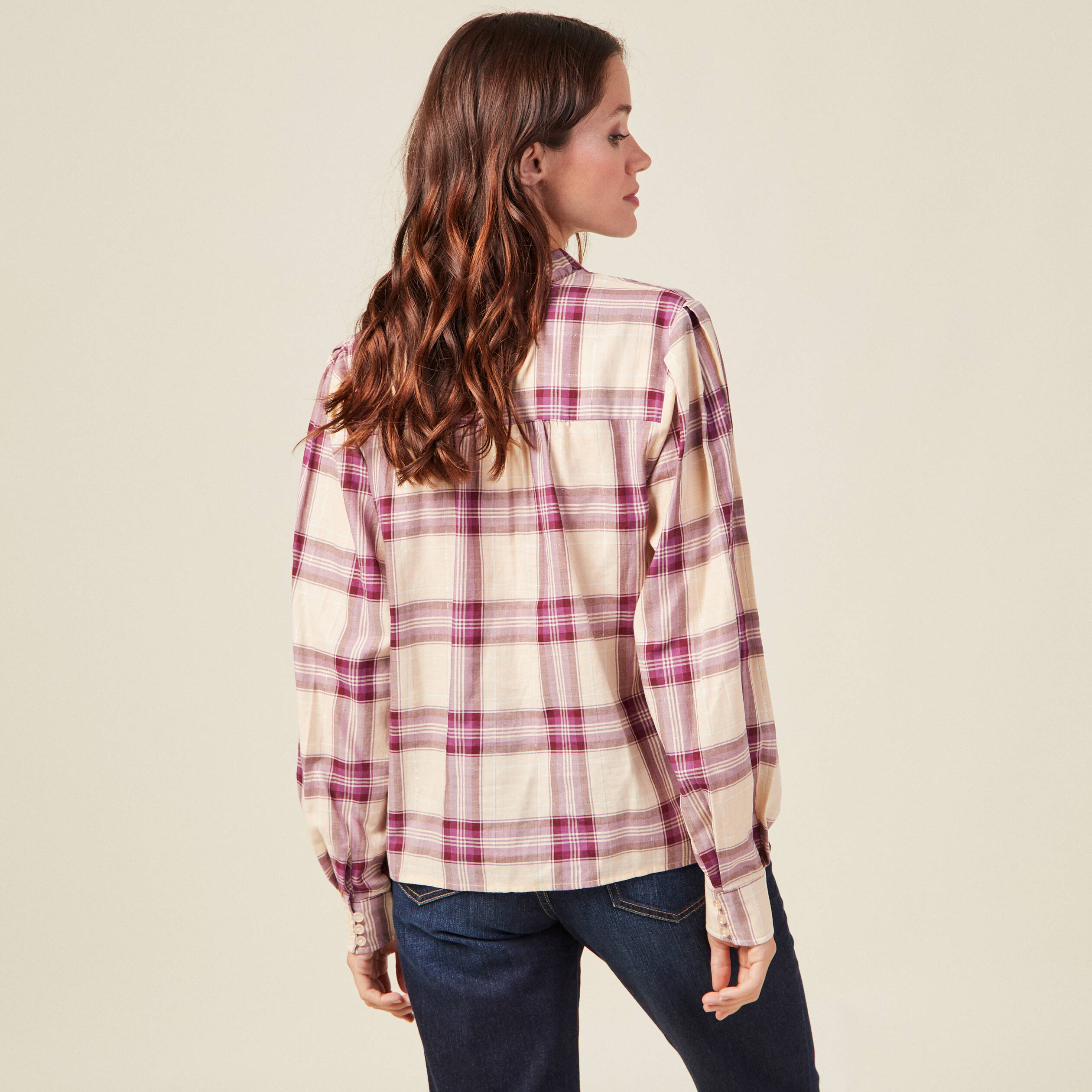 Chemise manches longues violet femme Bonobo