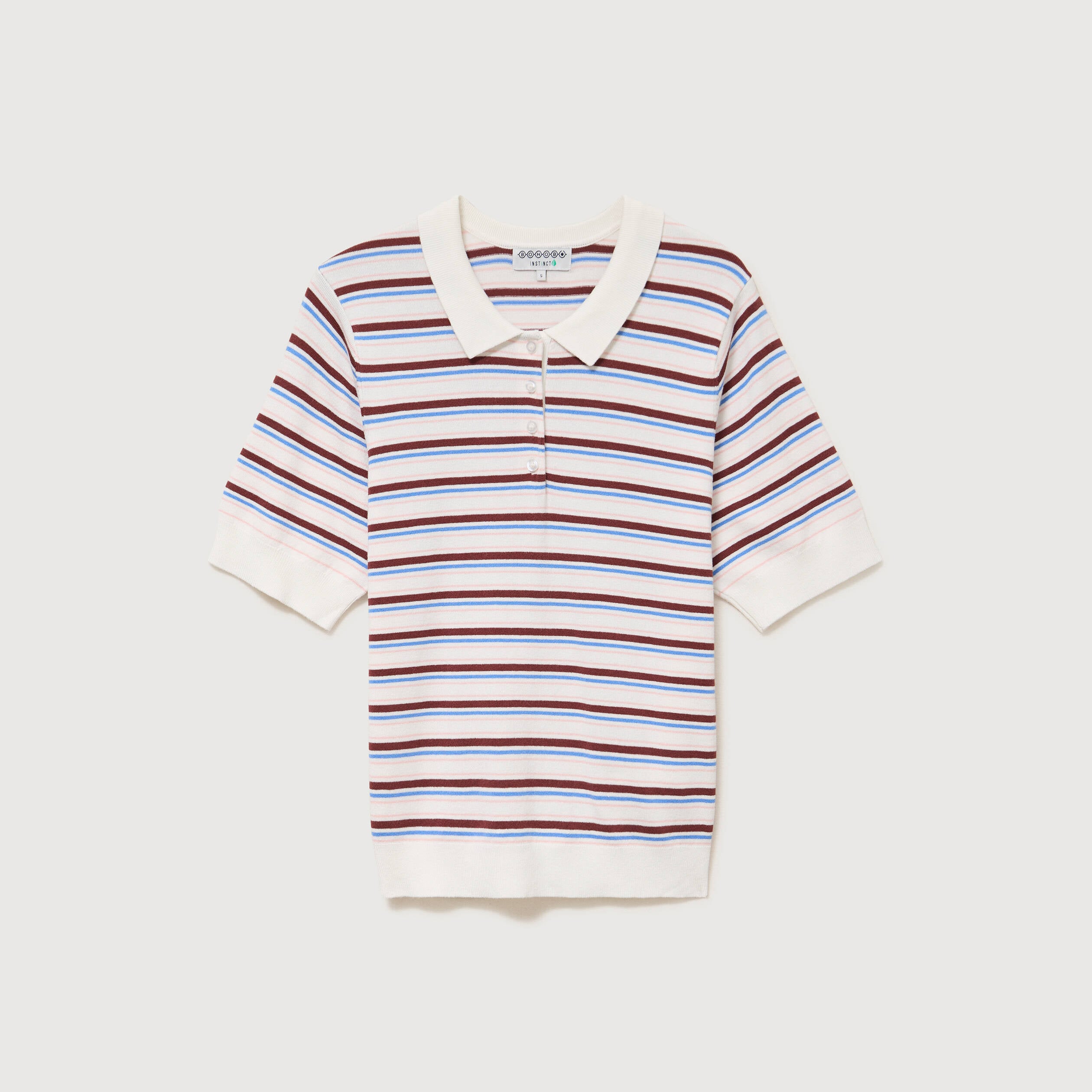 Polo manches courtes ecru femme