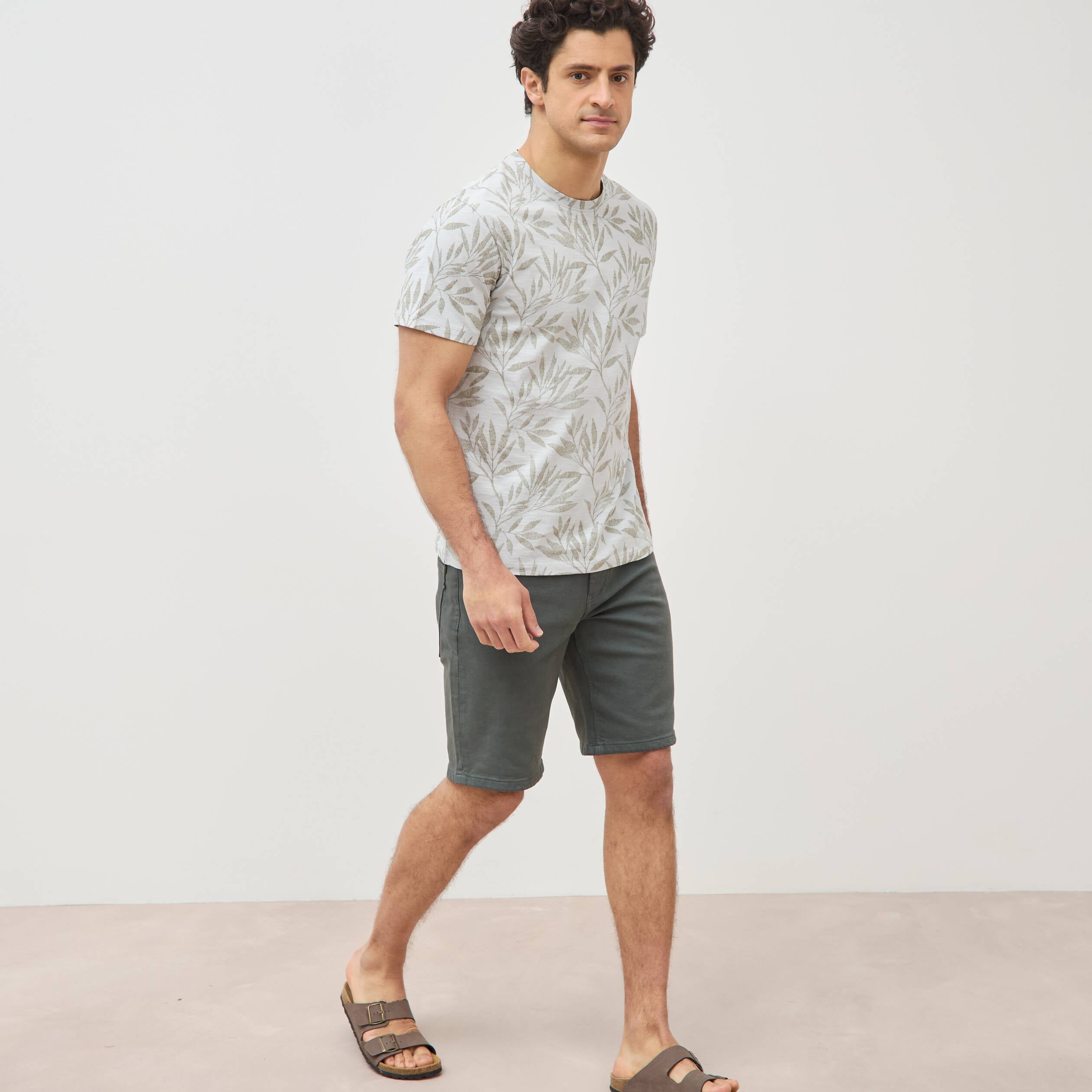 Bermuda vert kaki homme