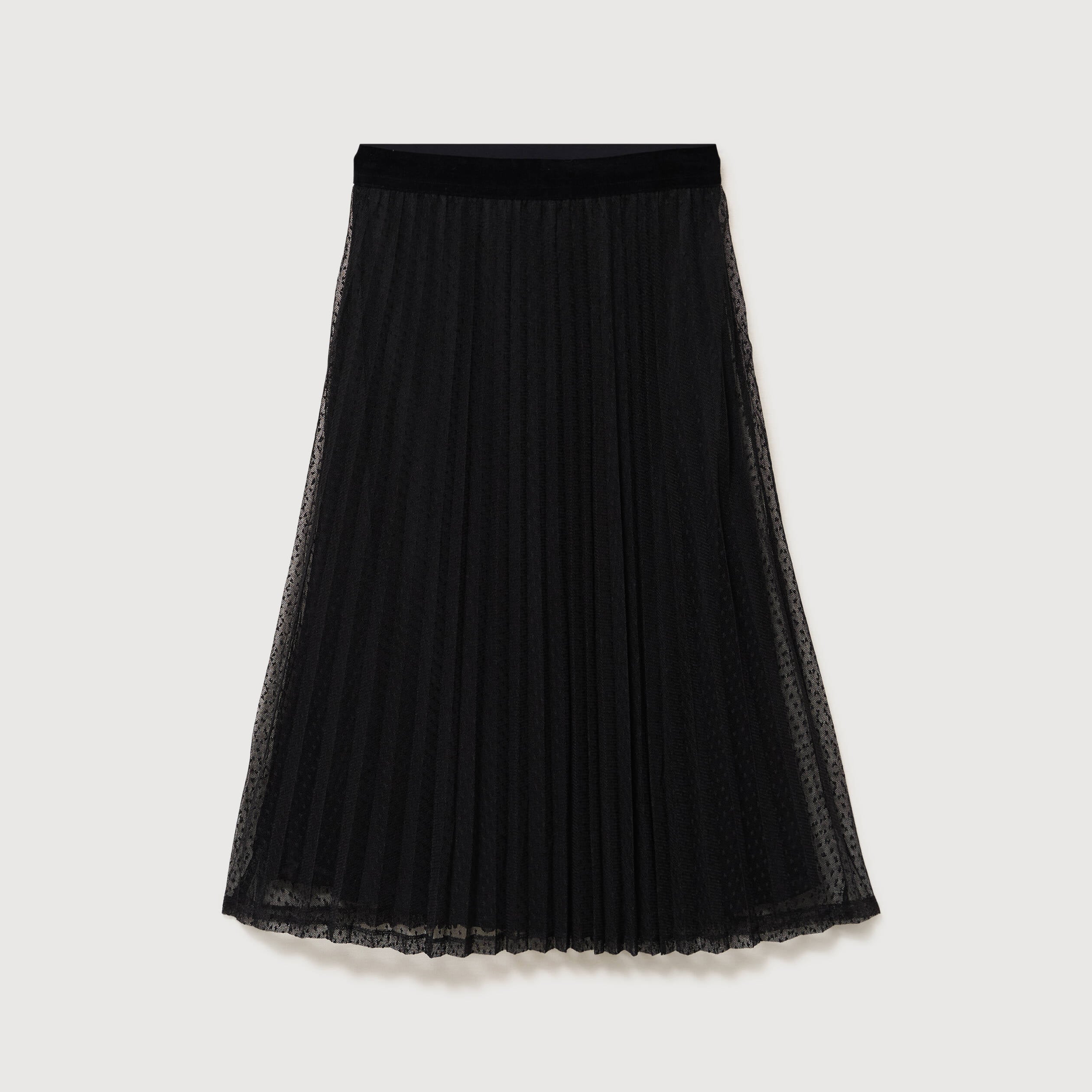 Jupe avec doublure noir femme