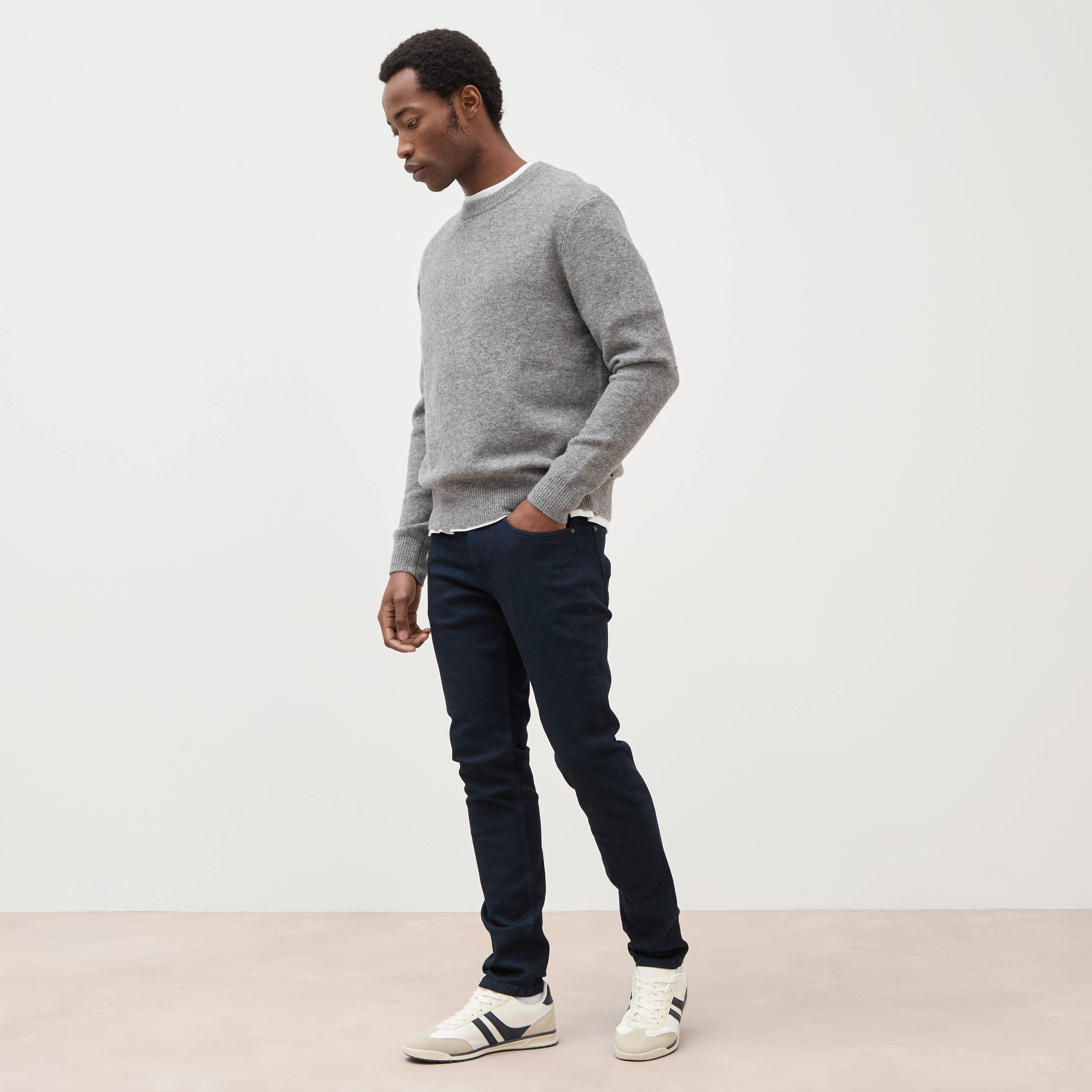 Jeans slim denim brut homme