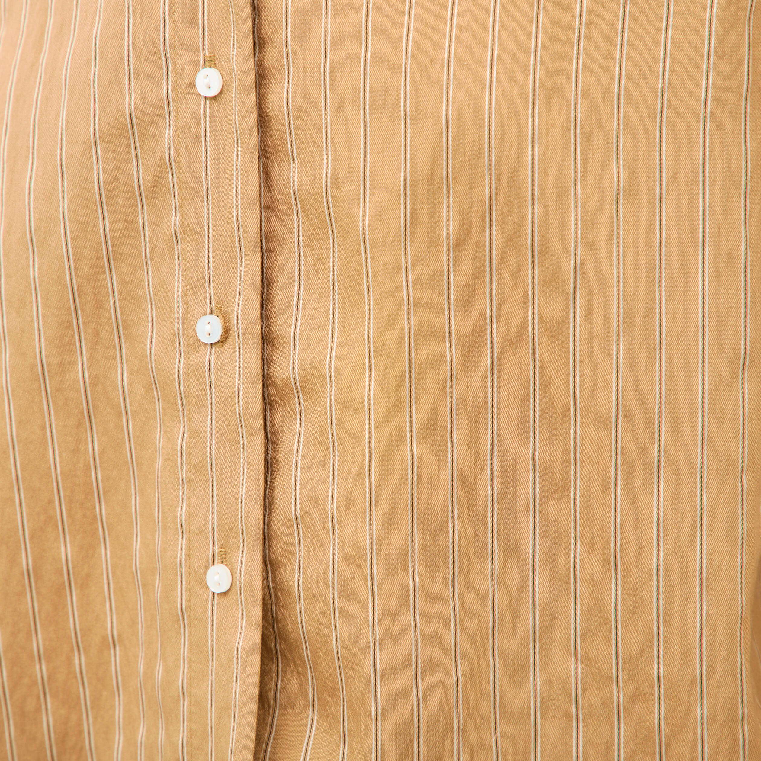 Chemise manches longues fluide camel femme