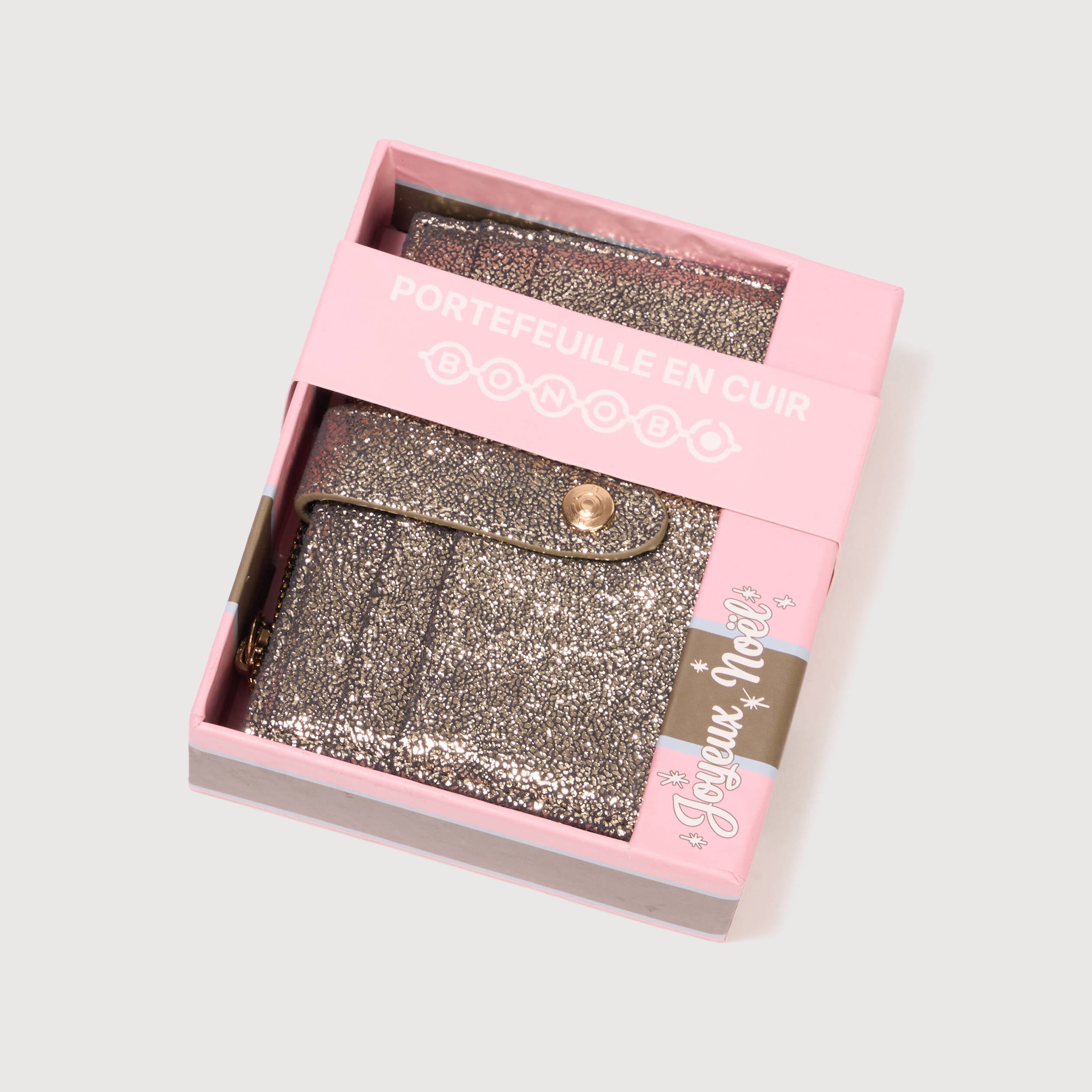 Portefeuille en cuir gris fonc&eacute; femme