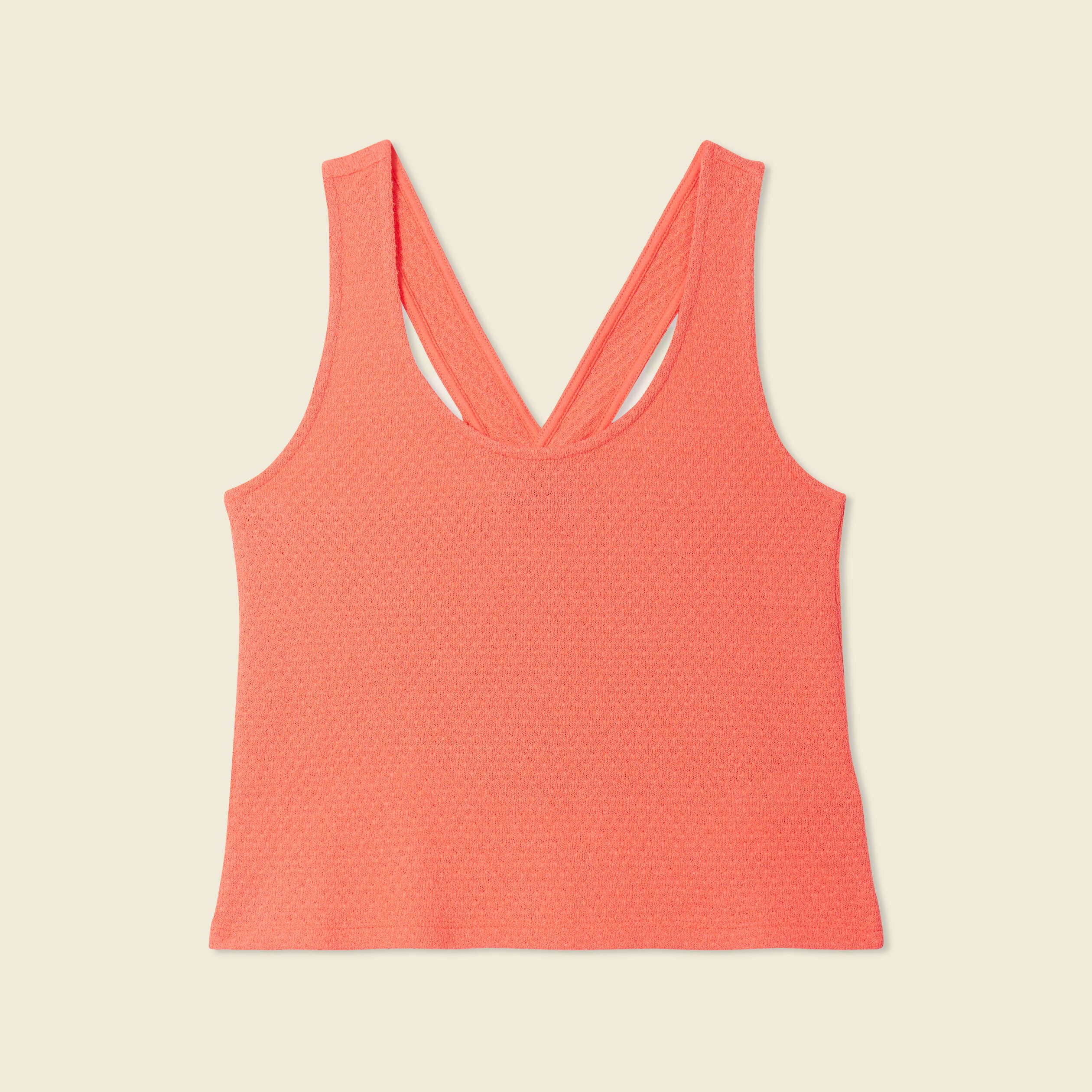 debardeur bretelles larges rouge corail femme Débardeur bretelles larges rouge corail femme