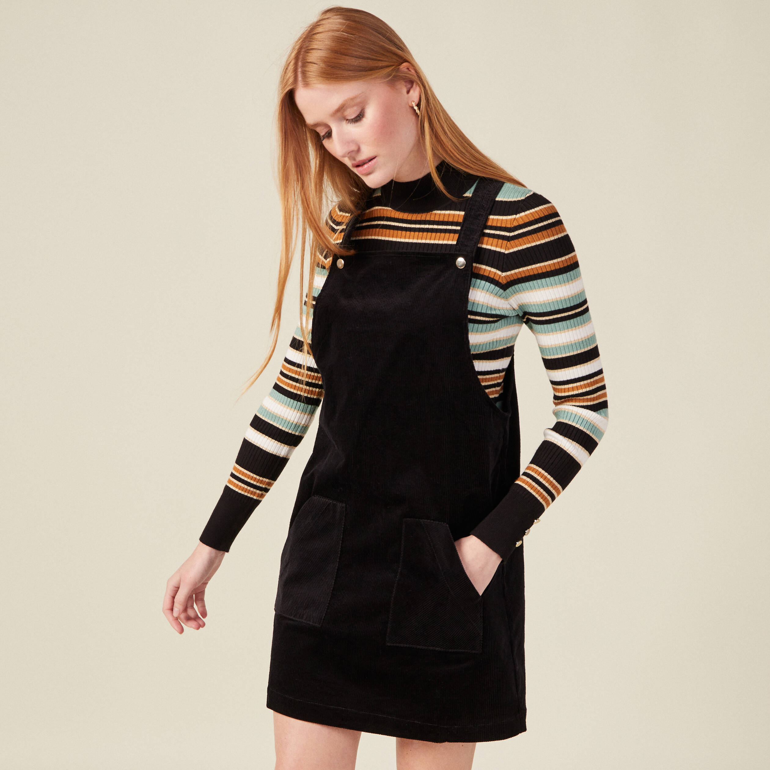 Robe chasuble noire best sale