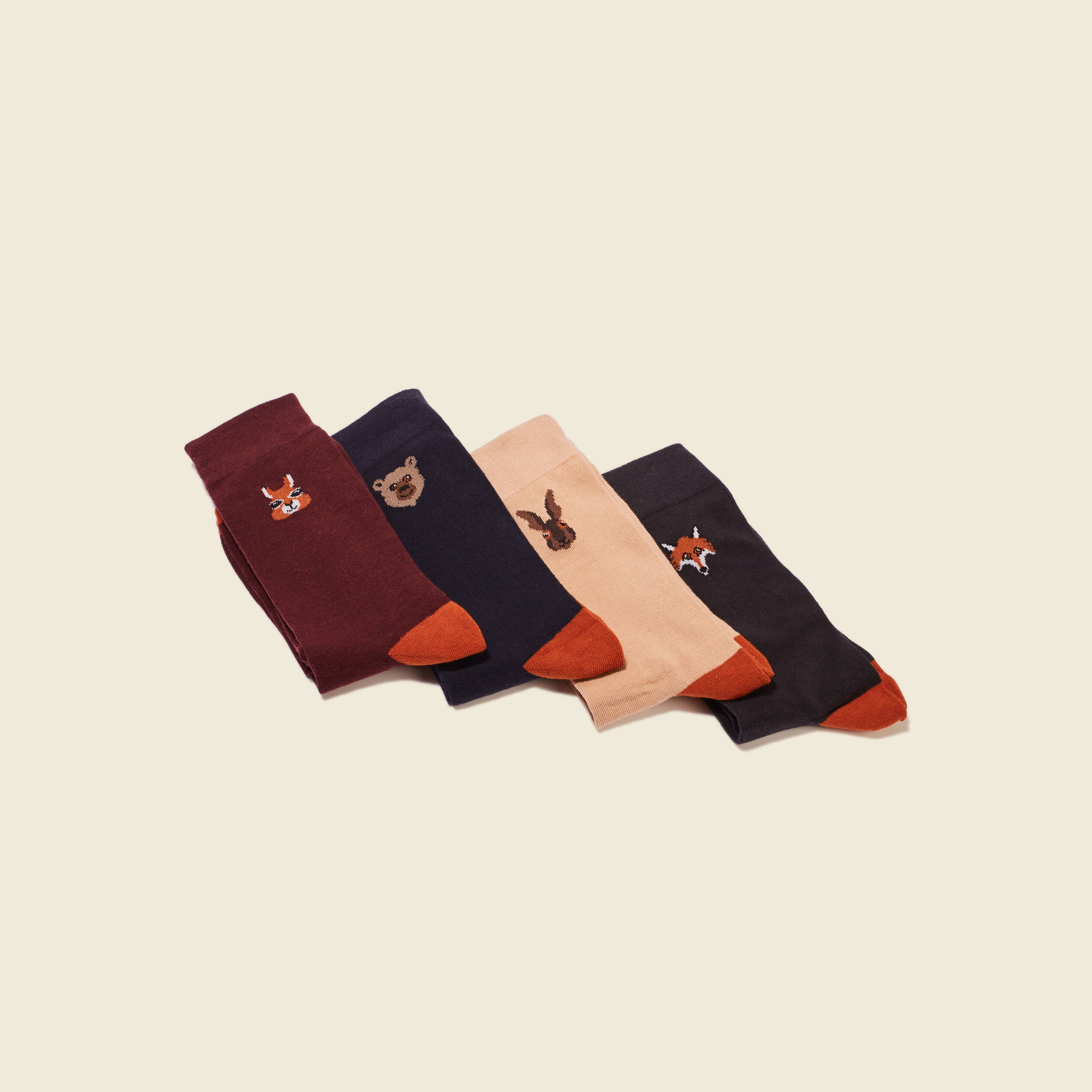 Lot 4 paires chaussettes multicolore homme