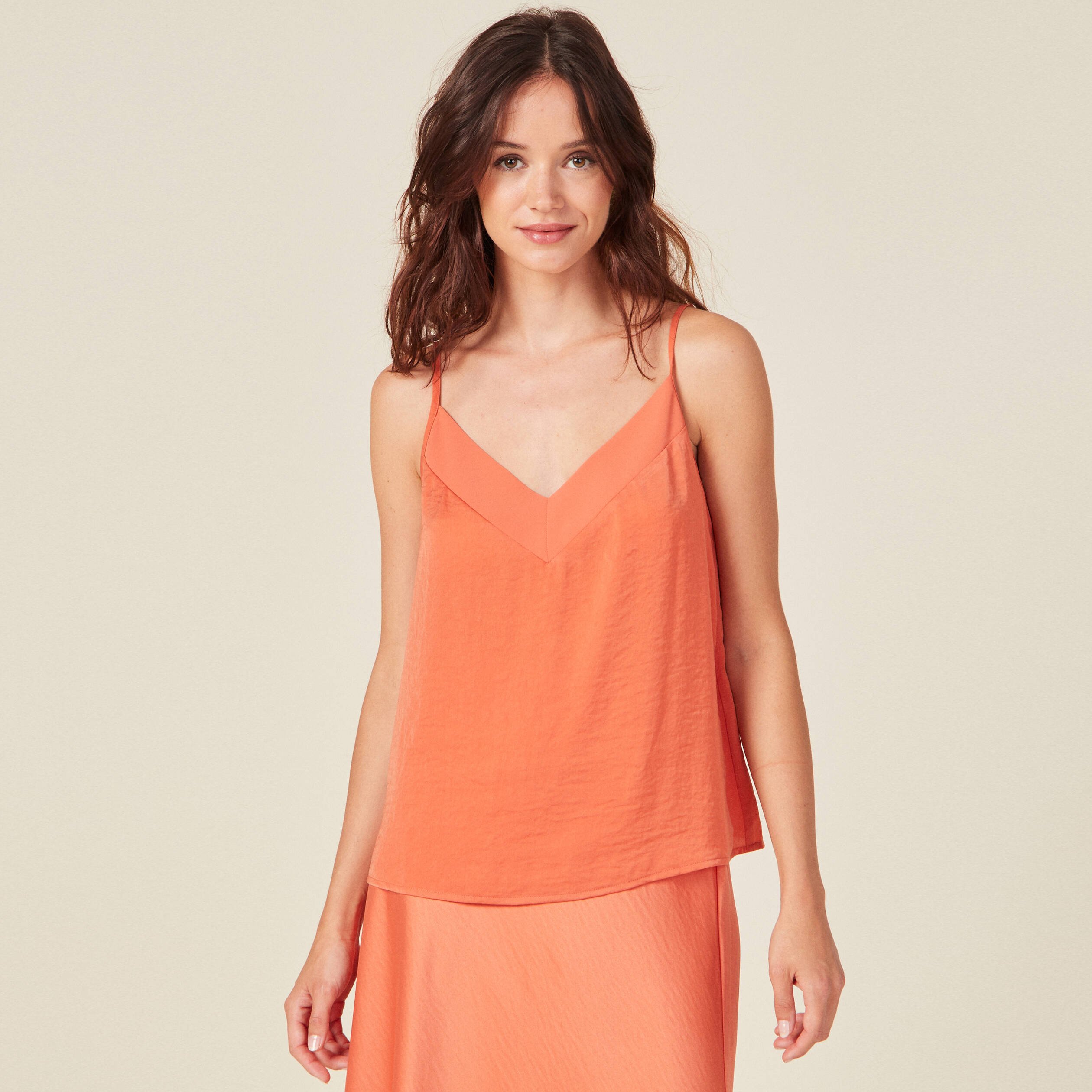 caraco eco responsable orange fonce femme Caraco éco-responsable orange foncé femme