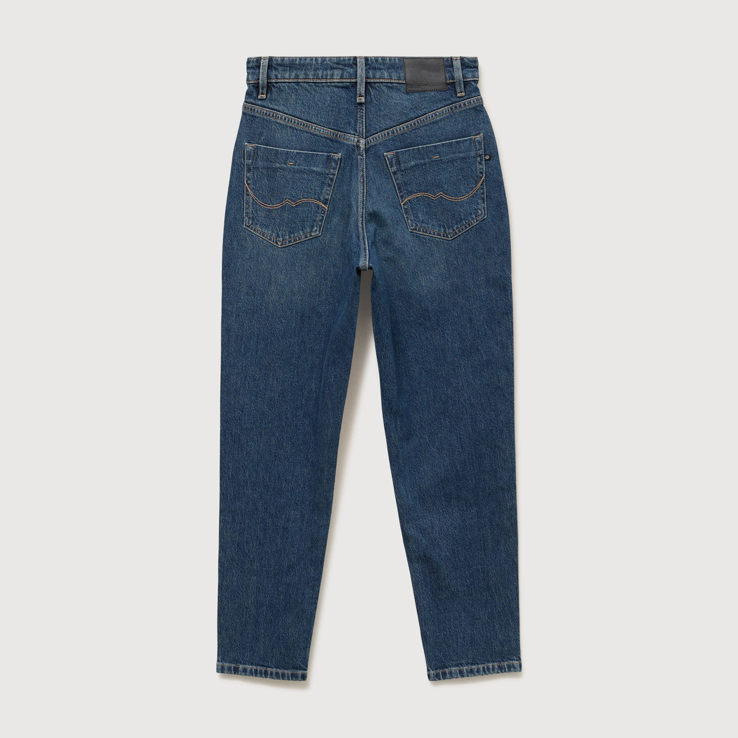Jeans mom 7/8&egrave;me bleu femme