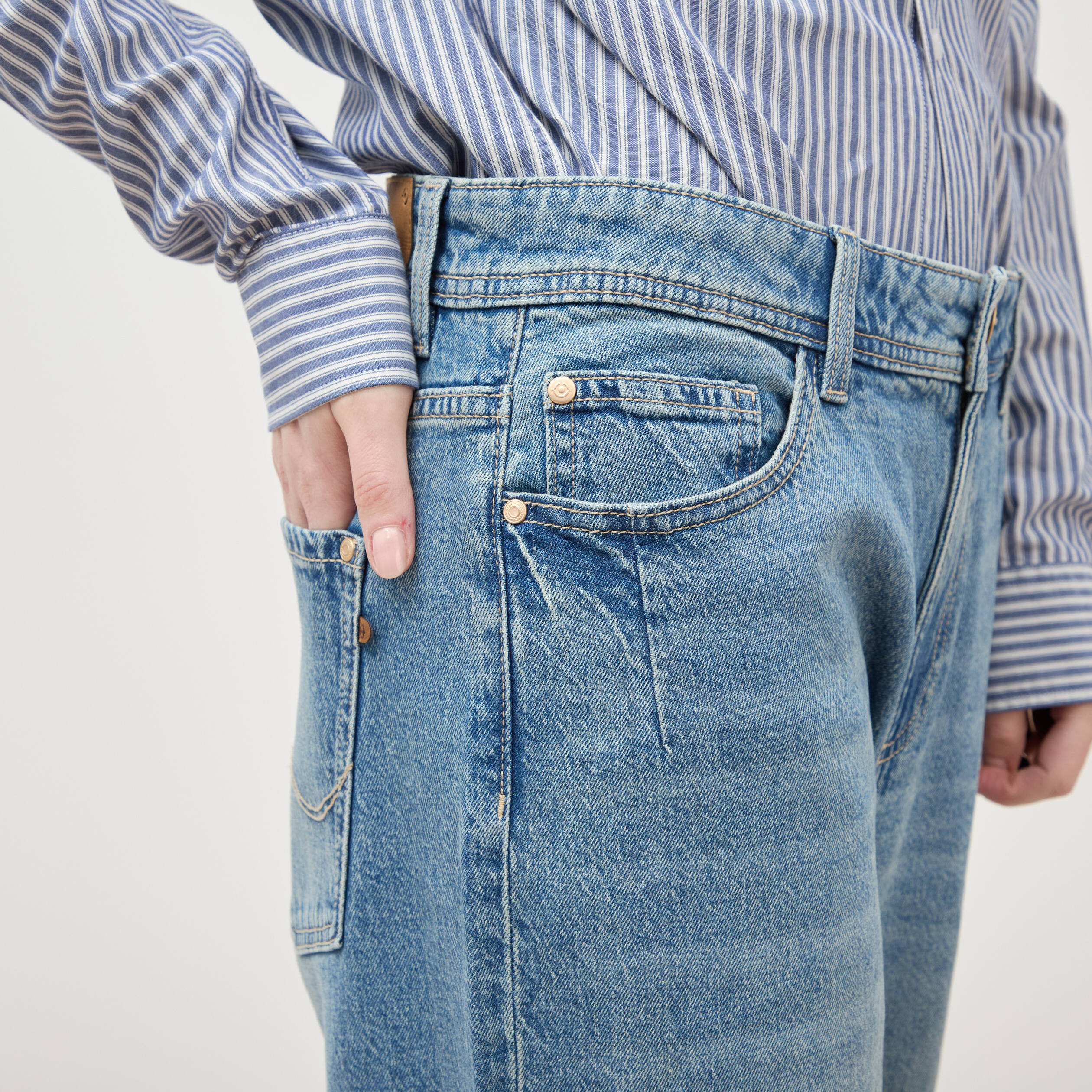 Jeans large taille standard denim used femme