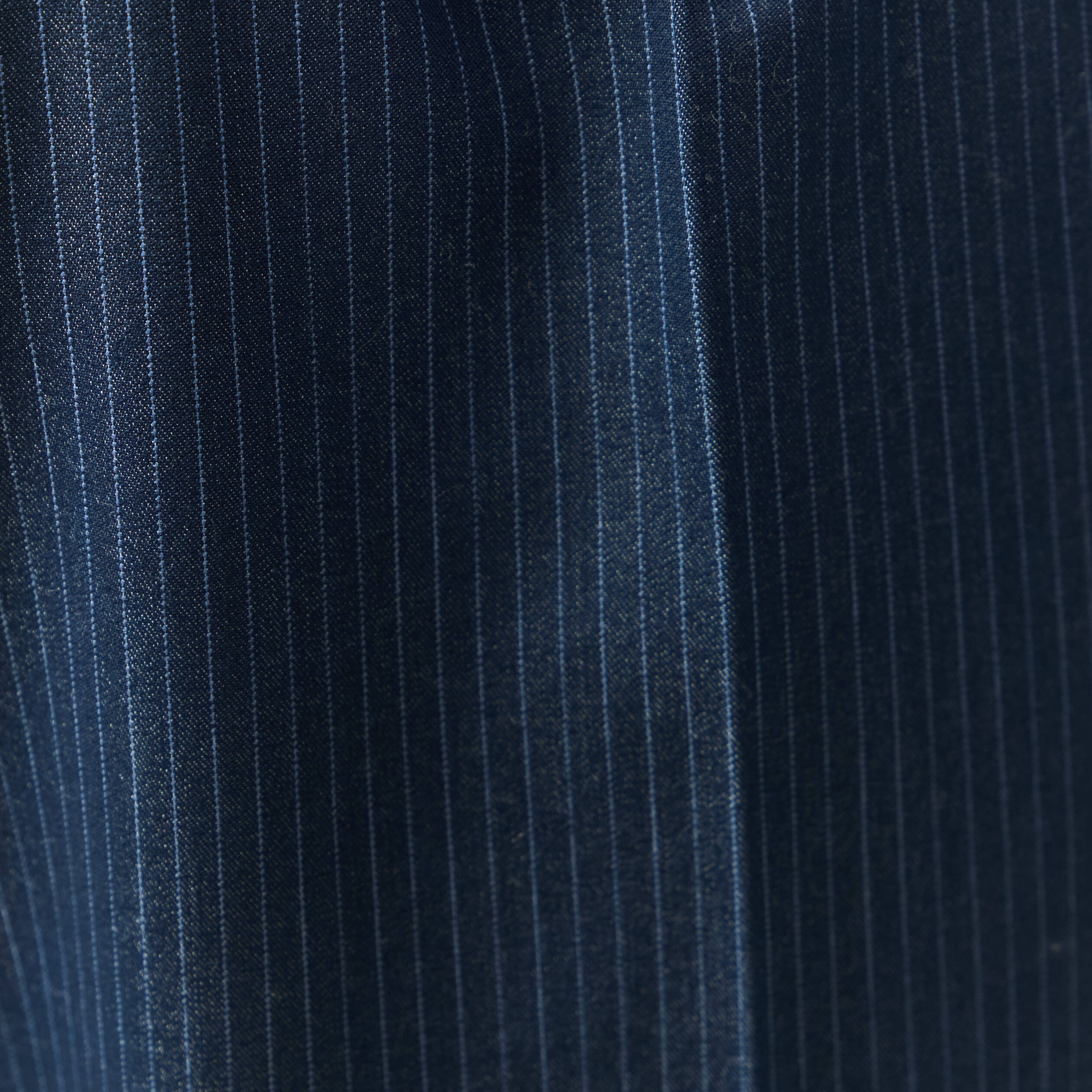 Pantalon large taille haute ray&eacute; bleu marine femme
