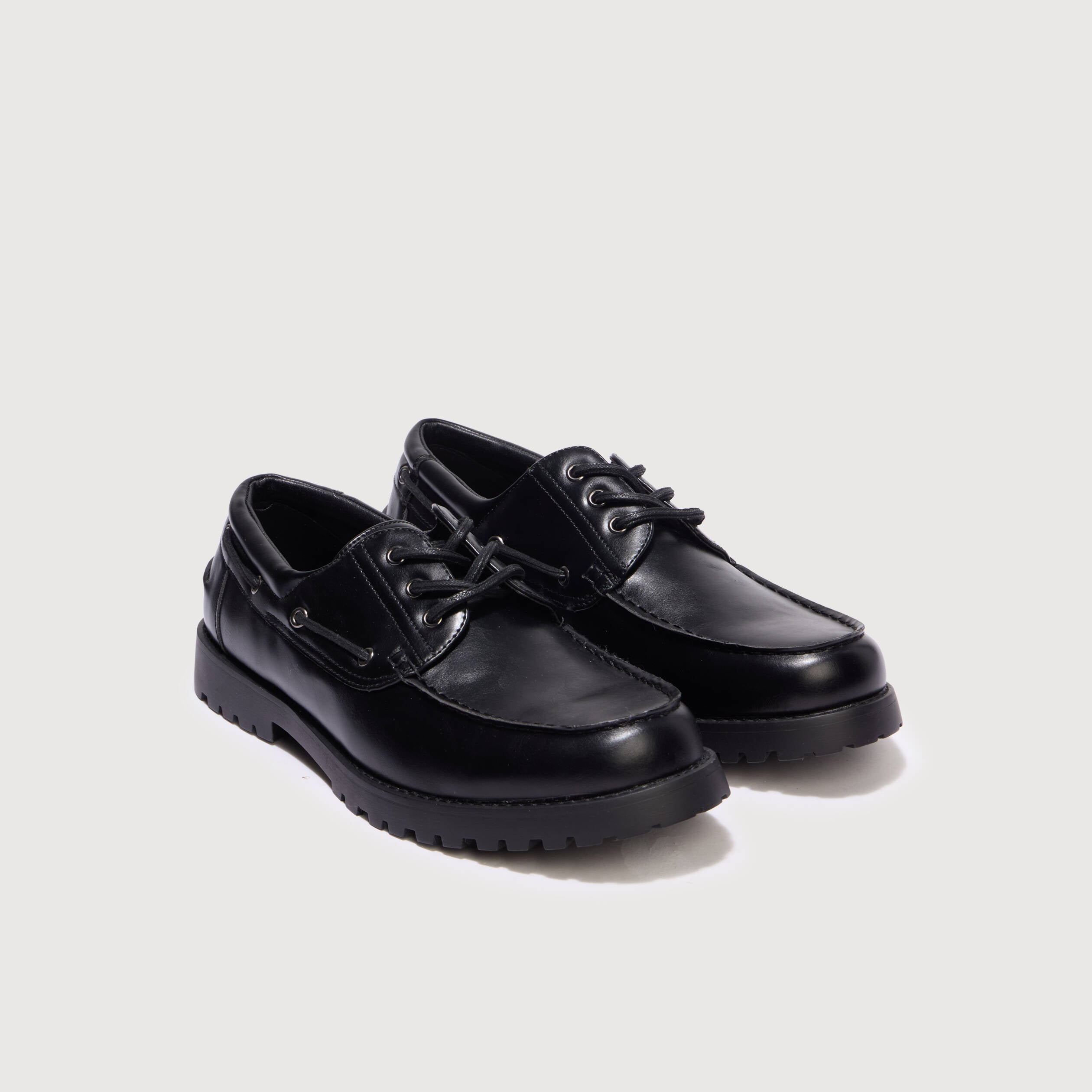 Mocassins &agrave; lacets noir homme